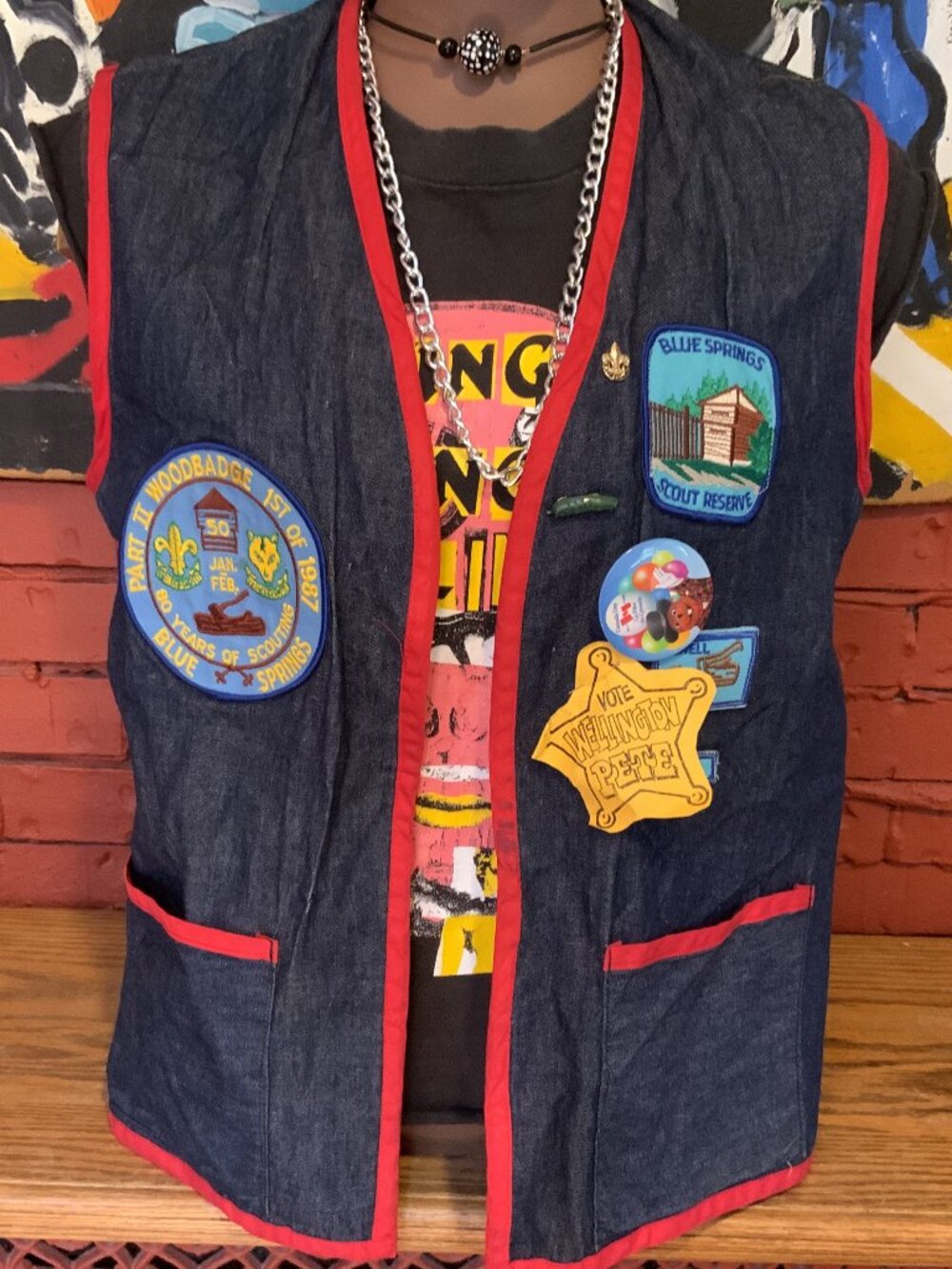 Vintage Scouter's Campfire Vest. "Brampton Gilwellians"